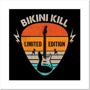 Vintage Bikini Kill Name Guitar Pick Limited Edition Birthday Posters and Art